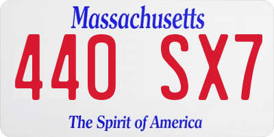 MA license plate 440SX7