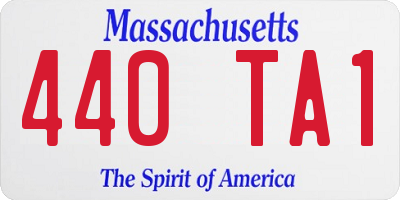 MA license plate 440TA1
