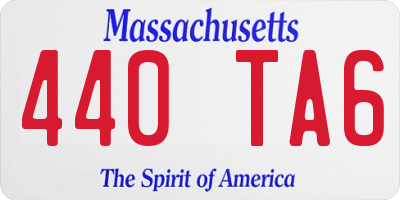 MA license plate 440TA6