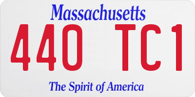 MA license plate 440TC1