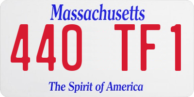 MA license plate 440TF1