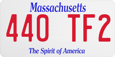 MA license plate 440TF2