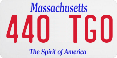 MA license plate 440TG0