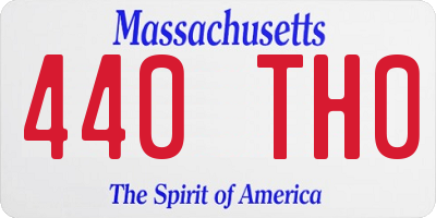 MA license plate 440TH0