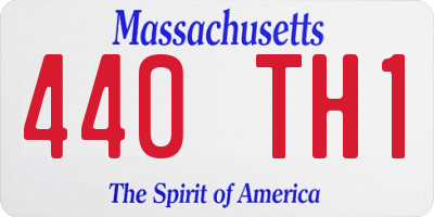 MA license plate 440TH1