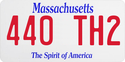 MA license plate 440TH2