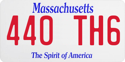MA license plate 440TH6