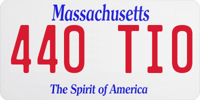 MA license plate 440TI0