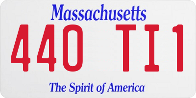 MA license plate 440TI1