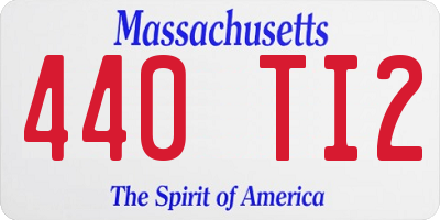 MA license plate 440TI2