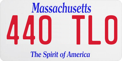 MA license plate 440TL0