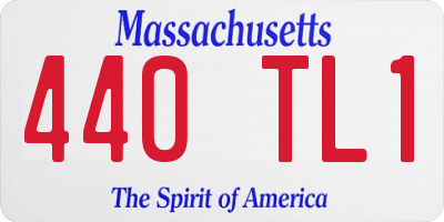 MA license plate 440TL1