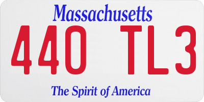 MA license plate 440TL3