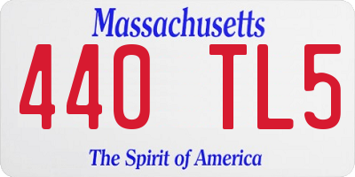 MA license plate 440TL5
