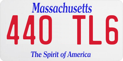 MA license plate 440TL6