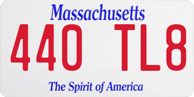 MA license plate 440TL8