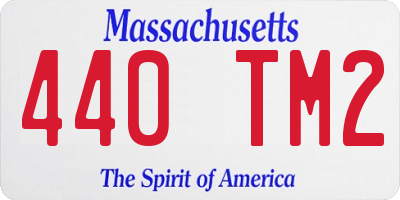 MA license plate 440TM2