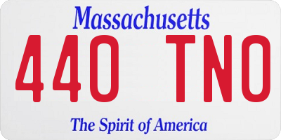 MA license plate 440TN0