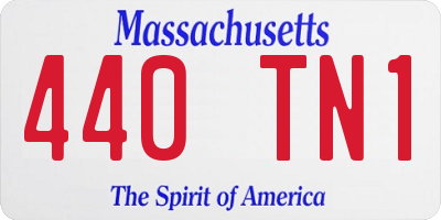 MA license plate 440TN1