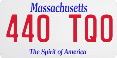 MA license plate 440TQ0