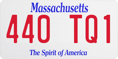 MA license plate 440TQ1