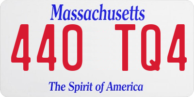 MA license plate 440TQ4