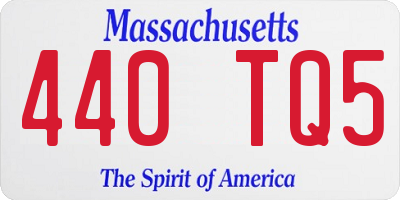 MA license plate 440TQ5