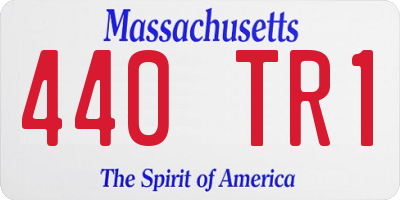 MA license plate 440TR1