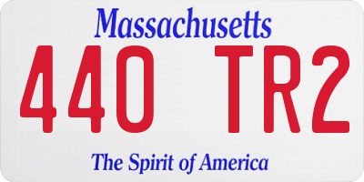 MA license plate 440TR2
