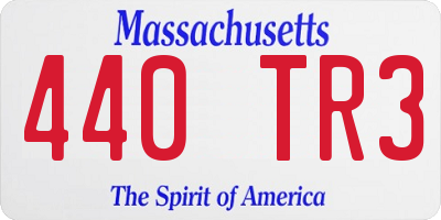 MA license plate 440TR3