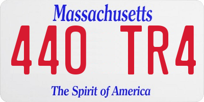 MA license plate 440TR4