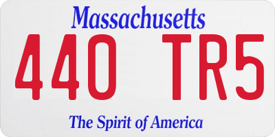 MA license plate 440TR5