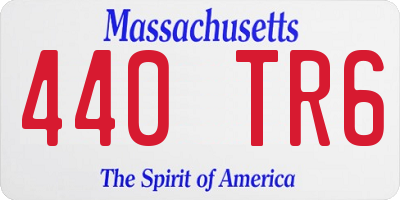 MA license plate 440TR6