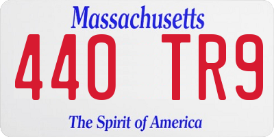 MA license plate 440TR9