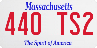 MA license plate 440TS2