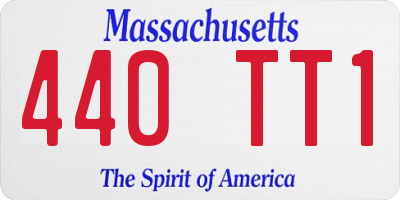 MA license plate 440TT1