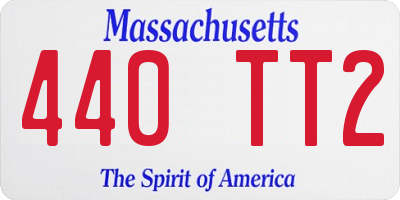 MA license plate 440TT2
