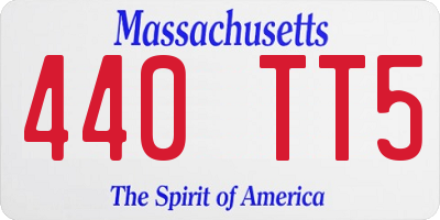 MA license plate 440TT5