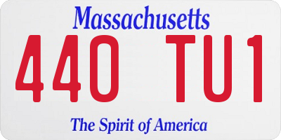 MA license plate 440TU1