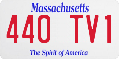 MA license plate 440TV1