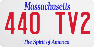 MA license plate 440TV2