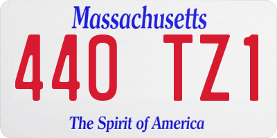 MA license plate 440TZ1