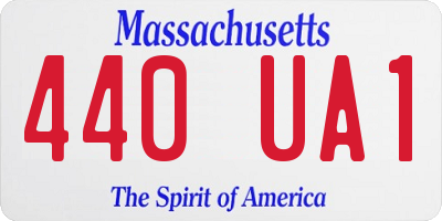 MA license plate 440UA1