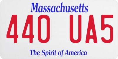MA license plate 440UA5