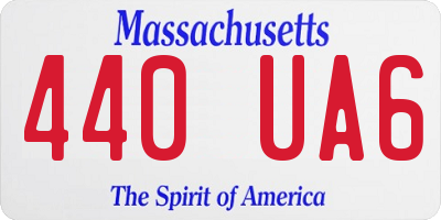 MA license plate 440UA6
