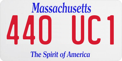 MA license plate 440UC1
