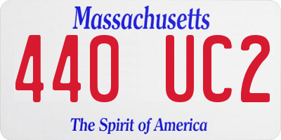 MA license plate 440UC2