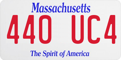 MA license plate 440UC4