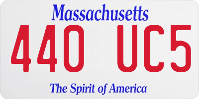 MA license plate 440UC5
