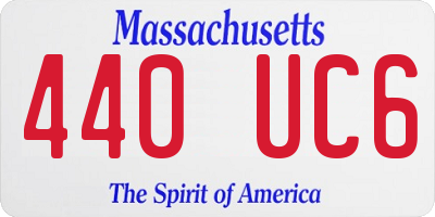 MA license plate 440UC6